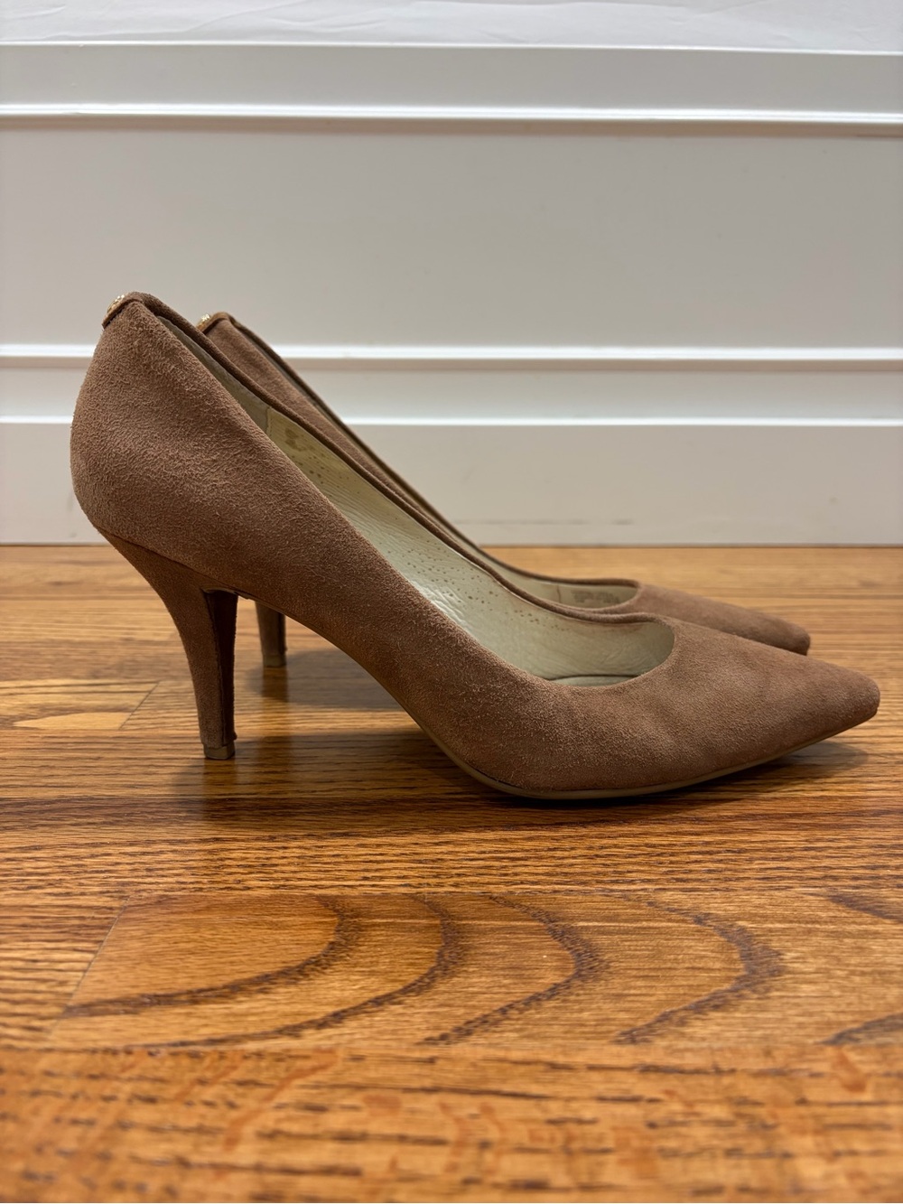 MK Dark Caramel Suede 3.5" Dorothy Flex Pumps (11)